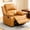 Ginger|Leather, variant on Aukfa Faux Leather Manual Recliner Chair Single Sofa Armchair for Living Room, Bedroom, Beige