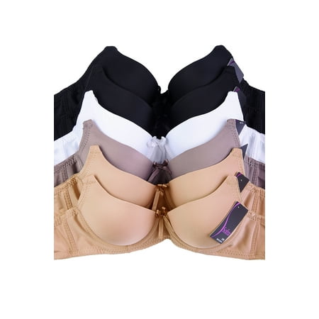 Sofra Intimate Sets | 6-Pack Full Coverage Solid Bra, Size (Best Full Coverage Bras Reviews)