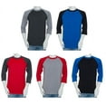 thumbnail image 2 of Big and Tall Mens Raglan Baseball Shirts - RCQS, 2 of 4