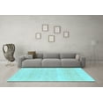 thumbnail image 3 of Ahgly Company Indoor Rectangle Abstract Light Blue Modern Area Rugs, 7' x 10', 3 of 4