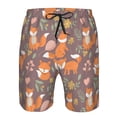 thumbnail image 3 of Susaid Cute Little Fox Print Men's Swim Trunks Hawaiian Bathing Mesh Lining Suit Swimsuits Beach Shorts with Pockets-Large, 3 of 6