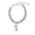 thumbnail image 1 of LYMAYTER Dog Collar with Bell Pendant Rhinestones Design Adjustable Extension Chain Ultra-Light Pet Collar Jewelry Necklace, 1 of 7