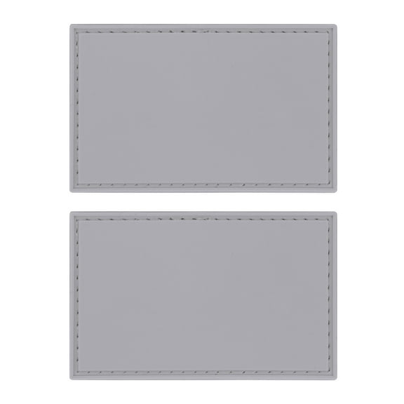 Uxcell 2-Pack Solid Grey Flag Blank Patch, 3.1" x 2" Rectangular Patches Pure Color DIY Flags for Clothing