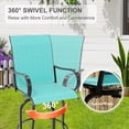 thumbnail image 3 of 2 Pieces Barstools for Patio, Deck, Backyard , Barstool with High Back & Armrest, All-Weather Bar Height Patio Chairs, 3 of 6