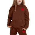 thumbnail image 4 of Gaexia Cute Clothes For Girls 10-12 ,Girls Winter Hoodie and Joggers Set Stylish Print Comfy Casual Outfit for Toddler to Teen Cozy Kids Clothes, 4 of 4