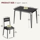 thumbnail image 2 of QinaQin Juego de comedor de 5 piezas para 4 personas, mesa cuadrada con estructura metálica y cubierta MDF, ideal para casa, oficina o restaurante, 2 of 7