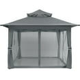 thumbnail image 7 of MASTERCANOPY 13 x 13ft Pop-up Gazebo Outdoor Canopy Tent with Mesh Walls, Dark Gray, 7 of 7