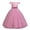 Pink, variant on Elegant Long Girls Party Gown with Lace Trim, Tulle Ball Gown, Embroidered Sequin Formal Dress for Pageants, Weddings, Christmas, Halloween & Princess Events
