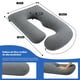 thumbnail image 2 of Almohada de Embarazo con Funda de Enfriamiento Almohada de Maternidad en Forma de J Almohada Lateral de Cuerpo Completo para Espalda, piernas y Vientre, cómoda Funda de enfriamiento, 2 of 9