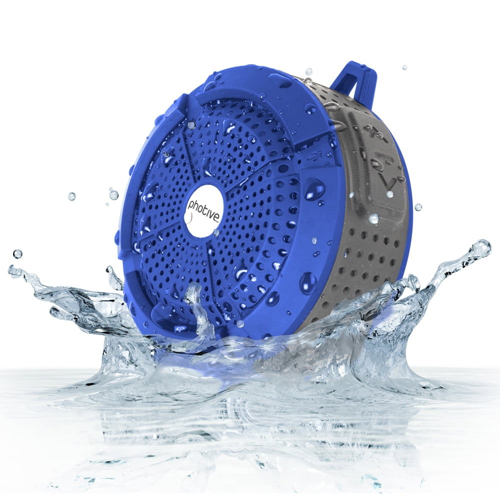 Photive Rain Waterproof Portable Bluetooth Shower Speaker. Rugged