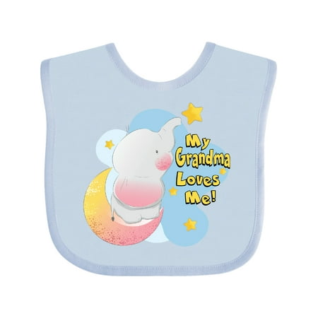 

Inktastic My Grandma Loves Me Gift Baby Boy or Baby Girl Bib