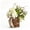 B, variant on Lypsnake Cream Hydrangea Door Hanger Basket Wreath, Handwoven Rattan Moss Basket Artificial Peony Lavender Front Door Wall Hanging Decor, Spring Ornament for Wedding Porch Entryway Display