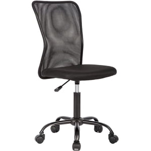Home Office Chair Ergonomic Desk Chair Mesh Computer Chair Executive Mid Back Adjustable Task Chair with Lumbar Support Rolling Swivel Chair for Women Adults, Black