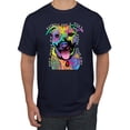 thumbnail image 1 of Don't Judge My Pitbull I Won't Judge Your Kids Funny Dog Lover Men's Graphic T-Shirt, Navy, X-Large, 1 of 3
