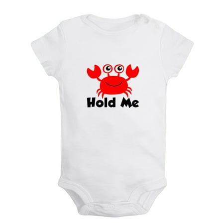 

Hold Me Funny Rompers For Babies Animal Crab Pattern Jumpsuit Newborn Baby Unisex Bodysuits Infant Jumpsuits Toddler 0-24 Months Kids One-Piece Oufits