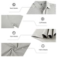 thumbnail image 7 of Telankuip Checkered Pattern Polo Shirts for Men Summer Breathable Casual Work Top with Classic Collar Solid Color Loose Comfy for Business Leisure Wear Grey S, 7 of 7