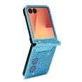 thumbnail image 6 of ELEHOLD for Samsung Galaxy Z Flip 7 Stylish Case,Bling Glitter Leather Card Holder Slim Lightweight Purse Case for Samsung Z Flip 7 for Women Girls, Skyblue, 6 of 6