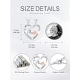 thumbnail image 5 of Mother Daughter Matching Heart Pendant Necklace Set for 2 925 Sterling Silver Lion Necklace for Women Mom Mama Gifts Jewelry, 5 of 10