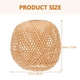 thumbnail image 2 of EASTIN 1pc Bamboo Pendant Lamp Cover Rural Style Handmade Bamboo Weaving Lampshade (Random Color), 2 of 6