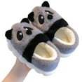 thumbnail image 3 of XIMIN Toddler Kids Cute Animal House Slippers Fuzzy Warm Bedroom Shoes with Non-Slip Cartoon Panda Cozy Memory Foam Home Fluffy Slippers, 3 of 4