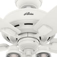 thumbnail image 3 of Hunter 44 inch Indoor Ceiling Fan with LED Lights and Remote Control - White Ceiling Fan, Standard Mount, 5 Blades, For Bedroom, Living Room, or Kitchen, Quiet - Bennett 50418, Matte White, 3 of 14