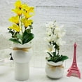 thumbnail image 4 of LShunze 12inch Artificial Magnolia Flowers 3D Real Touch 7 Heads Faux Magnolia Flowers Realistic Long Stem with Green Leaves for Home Wedding Table Office Floral Arrangement Decoration, 4 of 7
