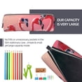 thumbnail image 5 of Vsdgher Cool Flamingos Sunglasses Scene Leather Pencil Case, Makeup Pouch, Zipper Pouch for Daily Essentials, Storage Organizer, Cosmetics and Stationary Bag, 5 of 7