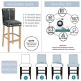 thumbnail image 4 of Bar Stool Covers Stretch Washable Removable Bar High Chair Covers Chair Slipcover Protector for Dining Room Furniture, Cafe , Home, Kitchen(Dark Gray,Set of 2), 4 of 7