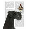thumbnail image 2 of Fab Funky 26x32 White Modern Wood Framed Museum Art Print Titled - Schnauzer, Black, Ice Cream, 2 of 4