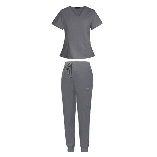 Conjunto de uniforme médico para hombres y mujeres, ropa de trabajo de enfermera, uniforme de enfermería, , resistente al encogimiento, elegante , SG