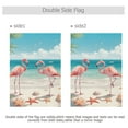 thumbnail image 3 of Flamingos and Starfish Shells on Beach Garden Flag House Banner 28" x 40" Double Sided Outdoor Yard Decoration, 3 of 6