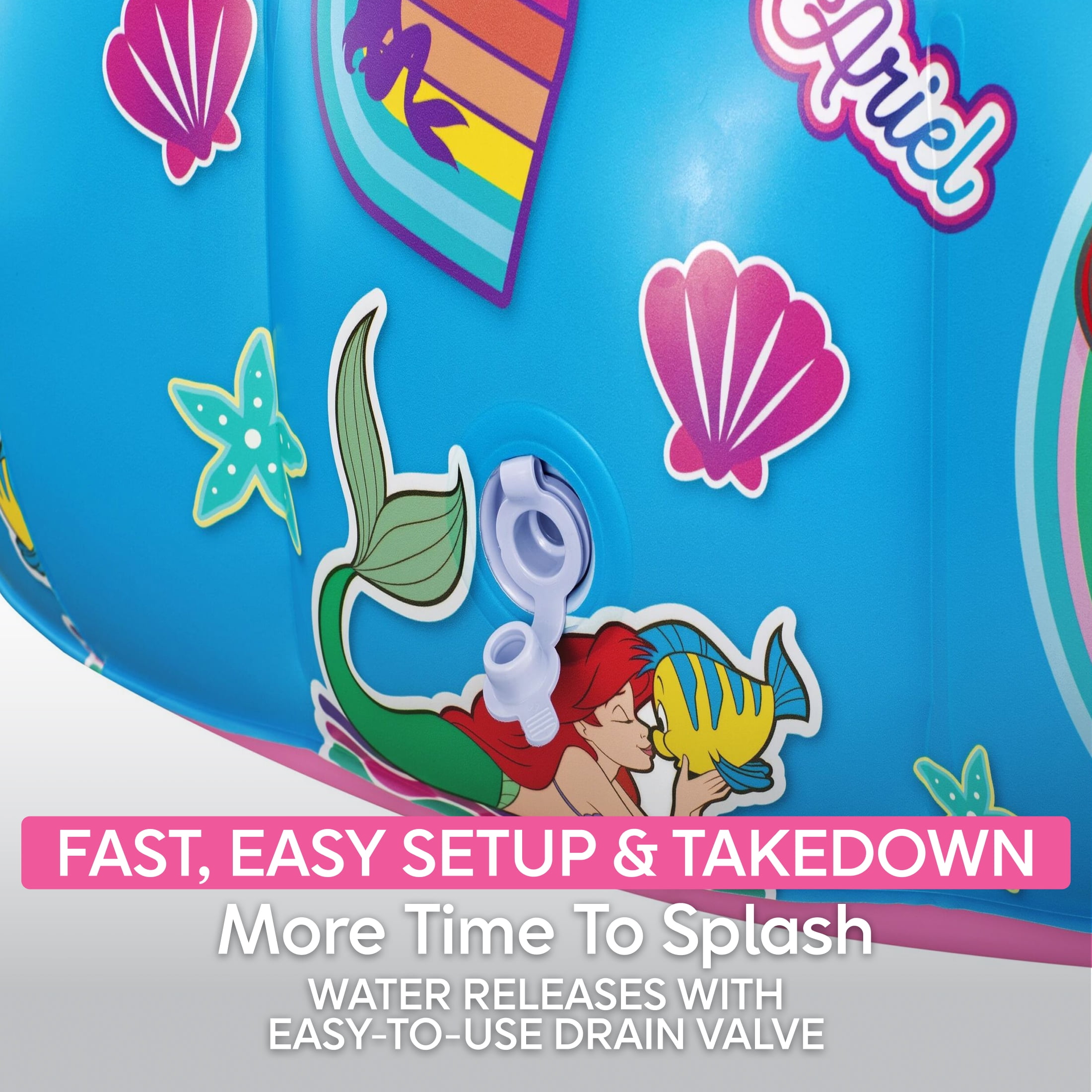 Disney Princess Little Mermaid Inflatable Above-Ground Kiddie Pool