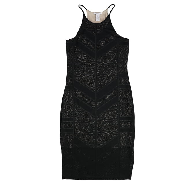 bar III Robe Moulante Burnout pour Femmes, Noir, Petit