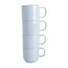 Gap Home Color Cups 14.8-Ounce Stackable Light Blue Stoneware Mug Set, Set of 4
