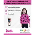 thumbnail image 2 of Conjunto de ropa de Barbie con capucha y leggings con hombros descubiertos para niñas grandes, 2 of 6