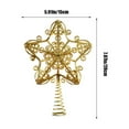 thumbnail image 2 of Konghyp Xmas Topper Treetop Christmas Light, Christmas Tree Star Topper, Holiday Tree Decor, Metal 5-Point Star Ornament, Indoor Outdoor Festive Decoration, 2 of 6