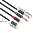 thumbnail image 3 of Matsuzay Adaptador de Cable RCA macho TS Dual de 6,35mm, micrófono, Audio Multimedia, Cable de PVC, conector de inserción, MP3, Smartphone, Cables de audio/vídeo, 3 of 6