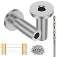 thumbnail image 5 of BIBABLYKE 100 set Steel Cable Railing Protector Sleeves Cable Railing Hardware Sleeves Simple Installation Suitable for Wood Posts, 5 of 13