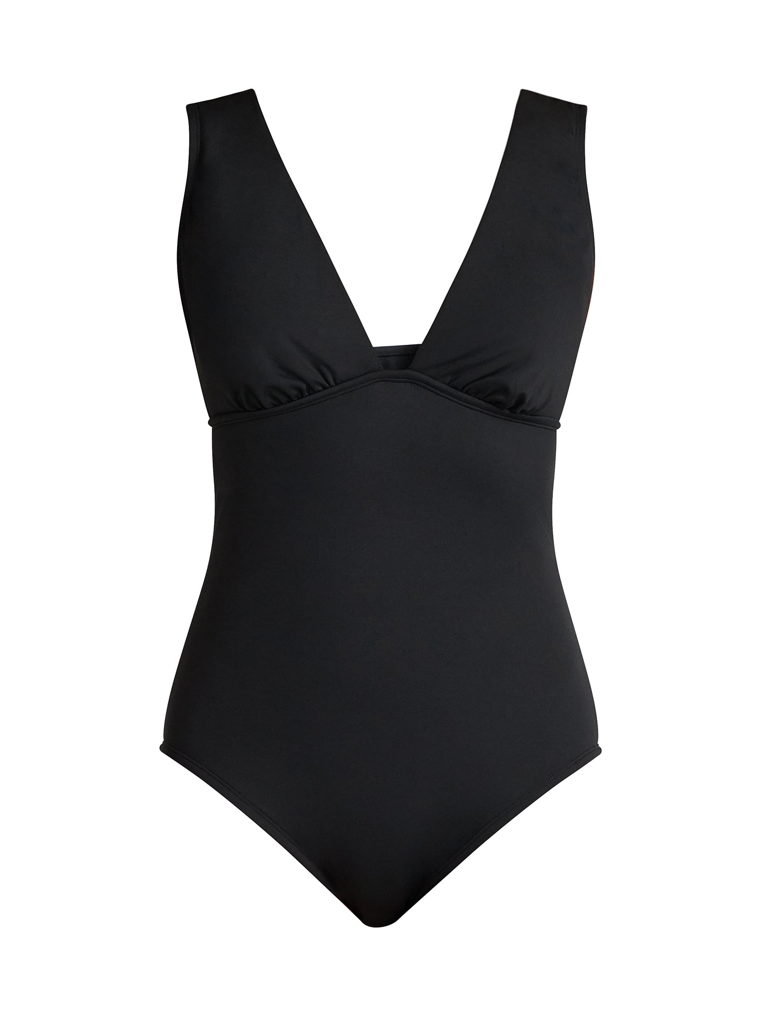 Time and Tru Women's Plunge One Piece Swimsuit, Sizes XS- 2X