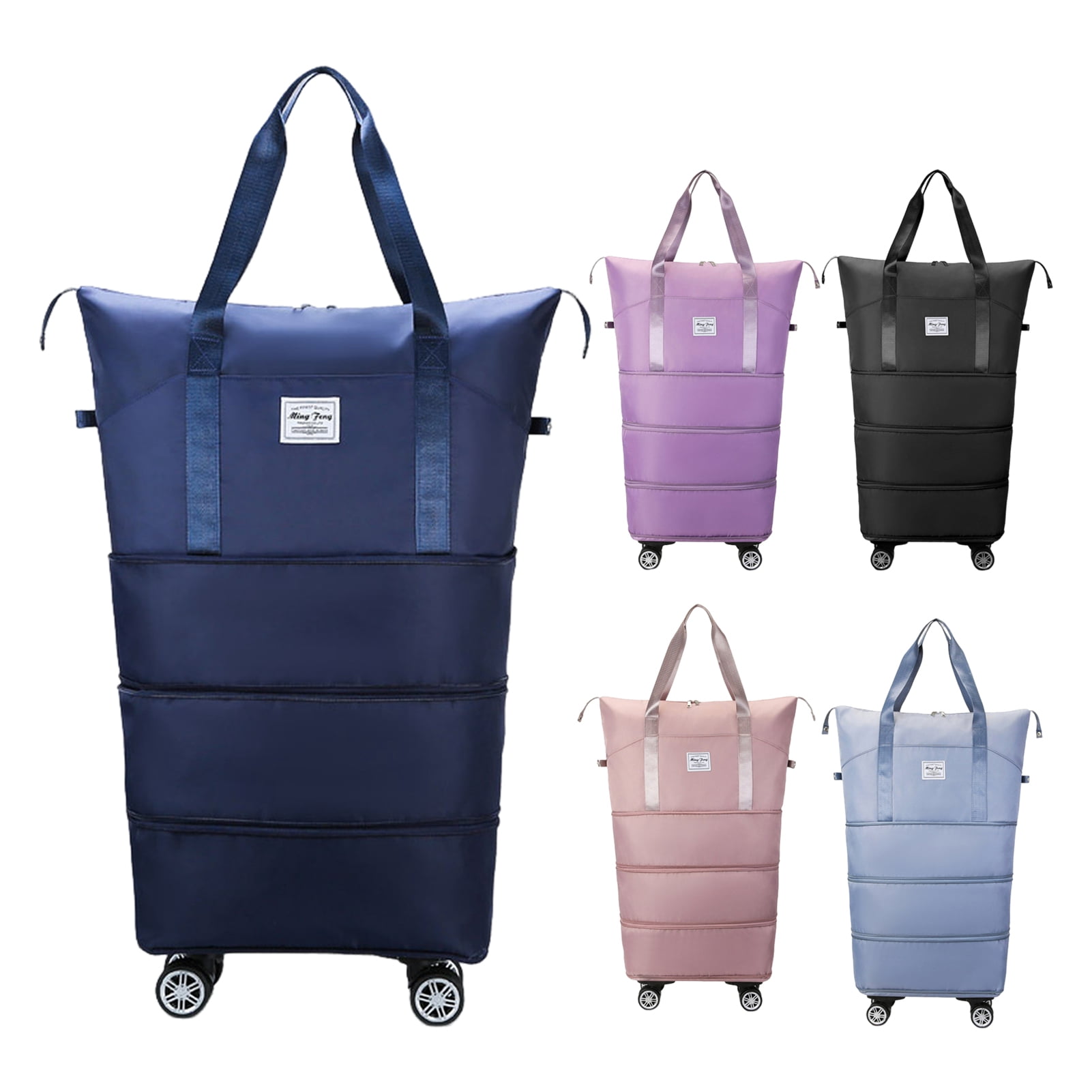 Callipe Large Capacity Expandable Travel Bag Zipper Closure Waterproof Tear-Resistant Luggage Bag with Rotatable Wheels Duffel Bag Suitcase