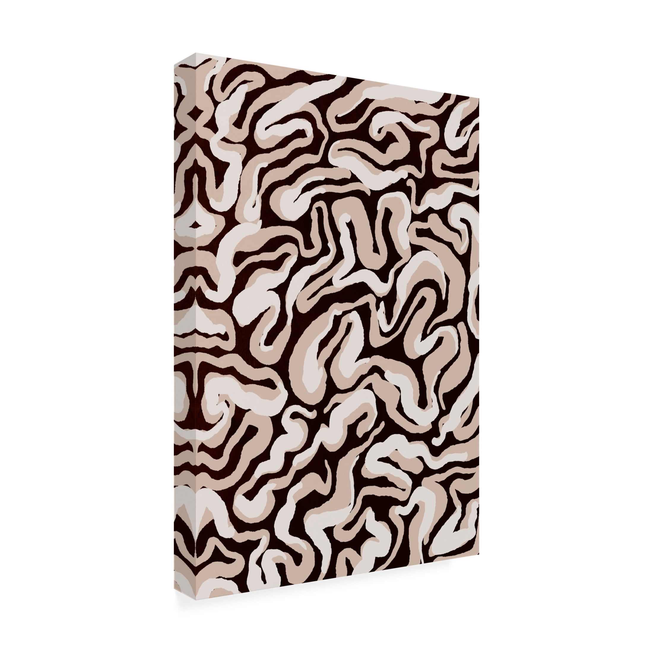 Canvas Wall Art - Treechild 'White Beige Pattern' Wall Art for Living Room, Bedroom, or Office D?cor by Trademark Fine Art - 16 x 24 Inches