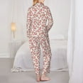 thumbnail image 6 of Goofa Rose Flowers Printed Women’s 2 Piece Pajama Set Super,Pajamas Women's Long Sleeve Sleepwear Soft Button Down Loungewear Pjs Lounge Set Nightwear-X-Large, 6 of 9