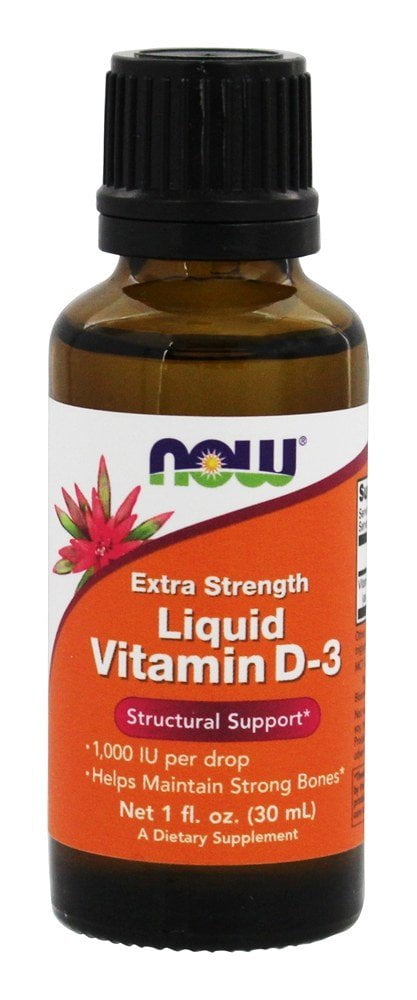 NOW Foods - Liquid Vitamin D3 Extra Strength 1000 IU - 1 fl. oz