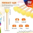 thumbnail image 3 of CCOCC 100 Pcs Round Sponge Foam Brush Paint Sponge Brush Small Sponge Paint Brush Wooden Handle Brush Sponge Painting Tools for Kids DIY Painting Crafts (0.6 Inch), 3 of 7