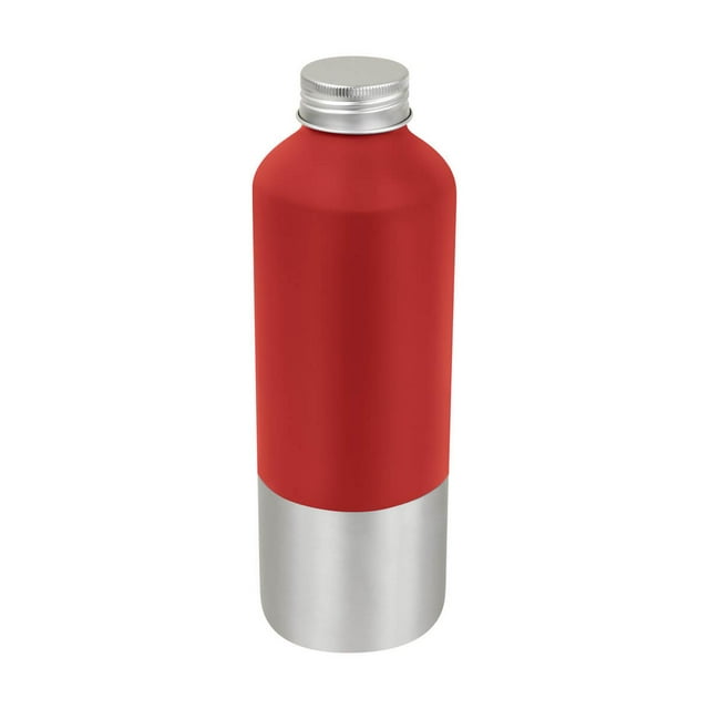 Cilindro de aluminio reciclado con tapa metálica antiderrames rojo 7.4 x 21.6