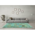 thumbnail image 3 of Ahgly Company Indoor Rectangle Abstract Light Blue Contemporary Area Rugs, 5' x 7', 3 of 4