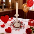 thumbnail image 4 of Decoración de la Pieza Del Centro de la Mesa de Comedor, Corazón Rojo Y Rosa Mini Corona 32cm para el Portavelas O la Pared Colgante, Decoración de la Mesa de Fiesta, 4 of 6