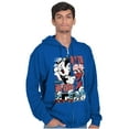 thumbnail image 4 of The Smurfs Kanji Up To No Good Men Big & Tall Zip Hoodie Brisco Brands 3X, 4 of 5