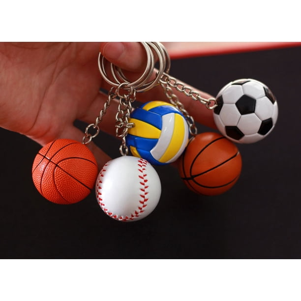 ZHAOYCSH Llavero de Baloncesto para Niños y Fanáticos del Deporte - Llavero Decorativo con Pelota Deportiva, Regalo Inspirador para Cumpleaños, Decoración para Mochilas, Bolsos y Monederos
