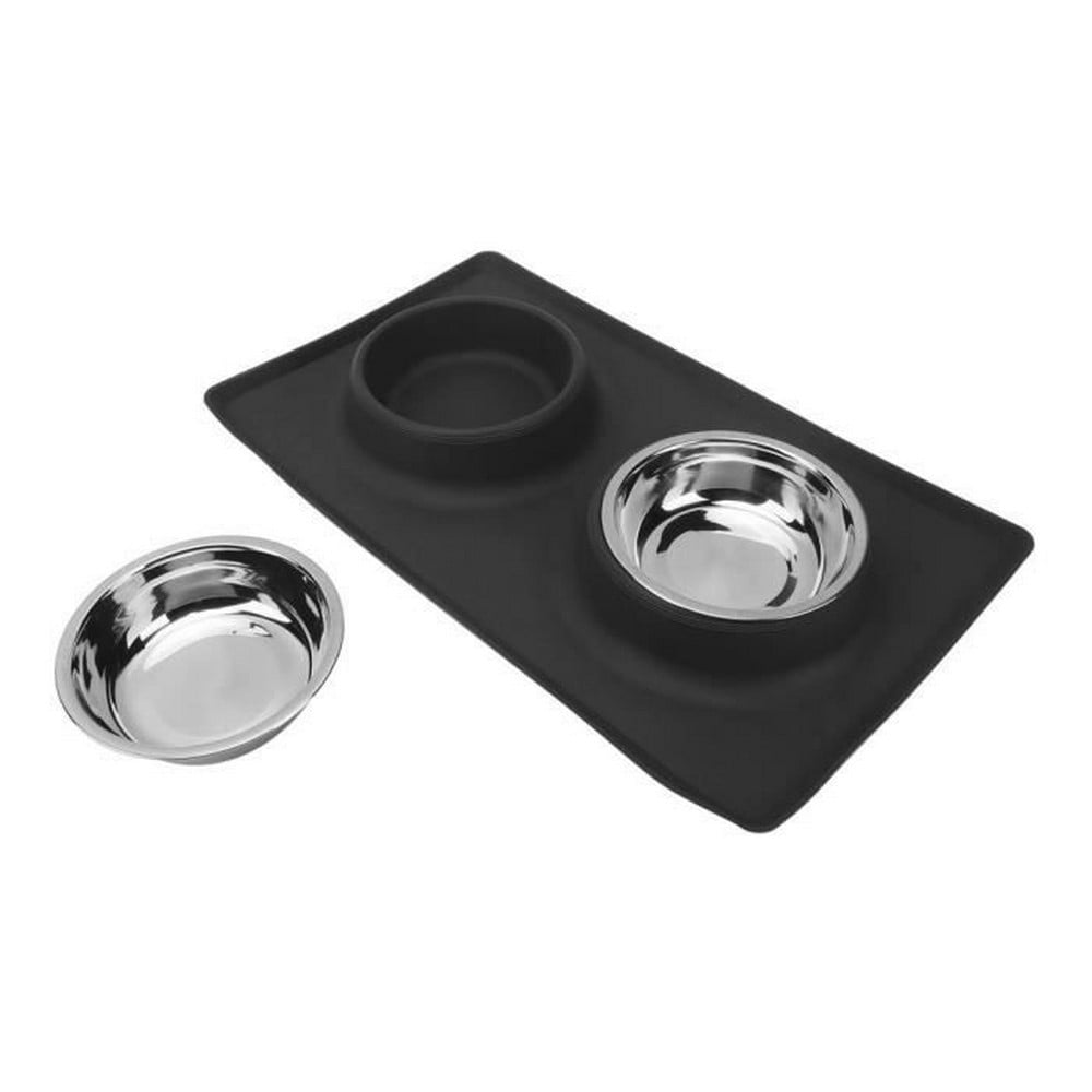 Collapsible Double Bowl NonSlip Silicone Pet Bowl Collapsible Feeding